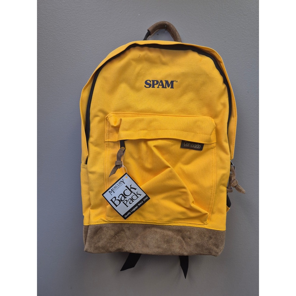 Mercury Luggage SPAM Yellow Backpack Advertising Promo Collectible NWT Coronado